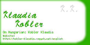 klaudia kobler business card
